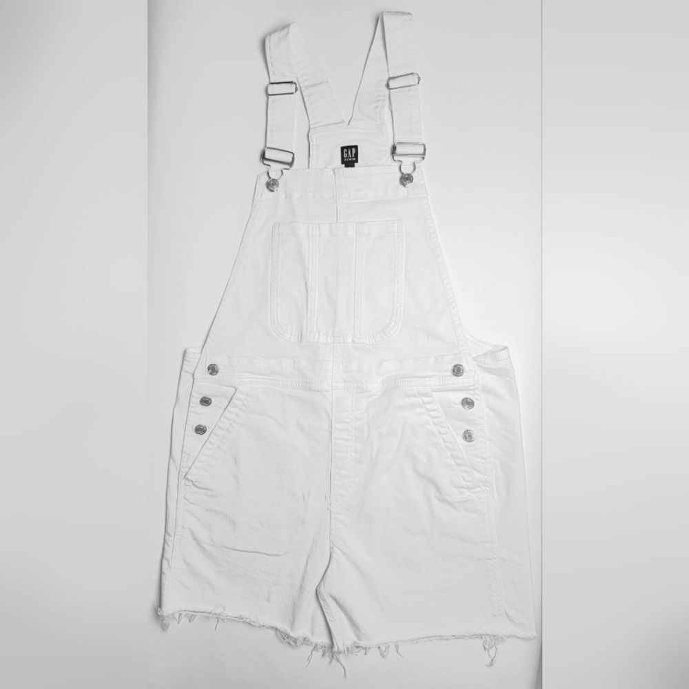 GAP Women's White Denim Overalls